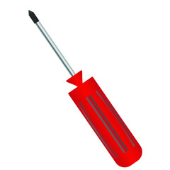 curly screwdriver with a red handle