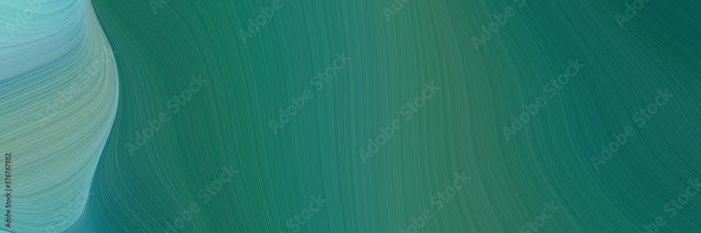Leinwandbilder abstract colorful designed horizontal header with teal green, cadet blue and blue chill colors. flui