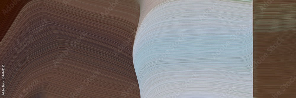 Poster abstract decorative horizontal header with ash gray, old mauve and dark gray colors. fluid curved fl