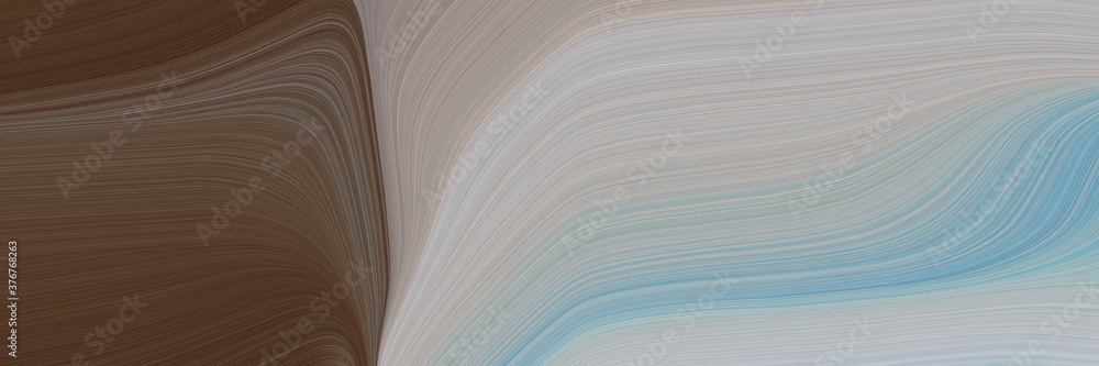 Fototapete abstract moving banner with dark gray, old mauve and cadet blue colors. fluid curved flowing waves a