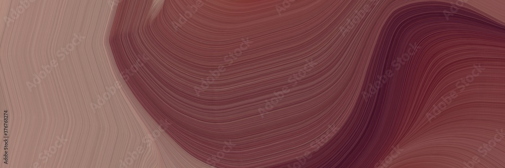 Fototapete abstract artistic banner design with old mauve, rosy brown and antique fuchsia colors. fluid curved 
