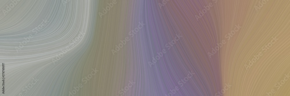 Leinwandbilder abstract decorative designed horizontal header with gray gray, dark gray and rosy brown colors. fluid curved lines with dynamic flowing waves and curves for poster or canvas
