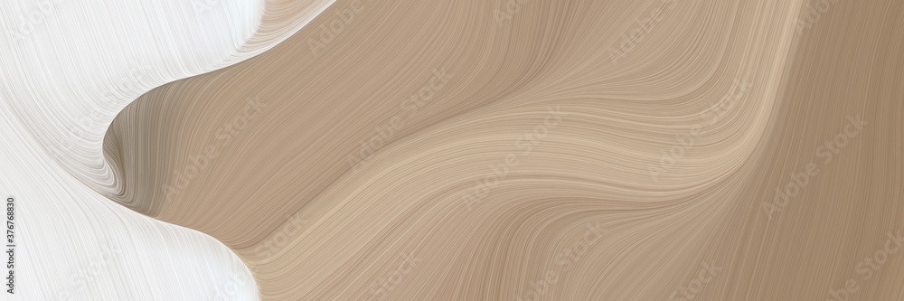 Poster abstract colorful banner with rosy brown, linen and pastel gray colors. fluid curved lines with dyna