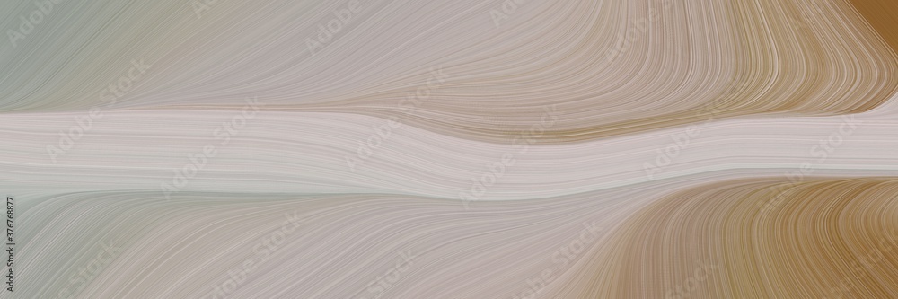 Fototapete abstract artistic designed horizontal banner with dark gray, pastel brown and gray gray colors. flui