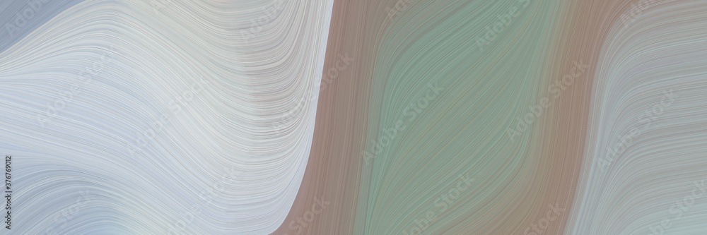 Poster abstract artistic banner with light slate gray, gray gray and light gray colors. fluid curved flowing waves and curves for poster or canvas