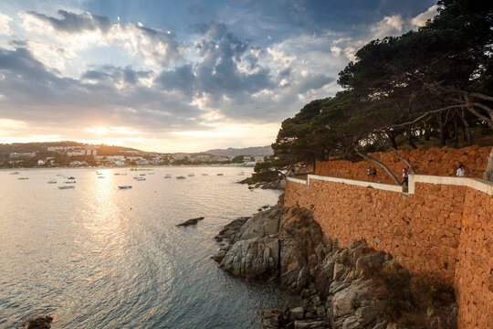 Cami de ronda coastal path from SAgaro to La Conca, Costa Brava, Spain