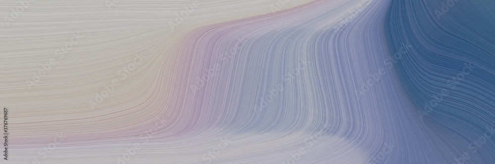 Poster abstract flowing banner design with dark gray, ash gray and teal blue colors. fluid curved lines wit