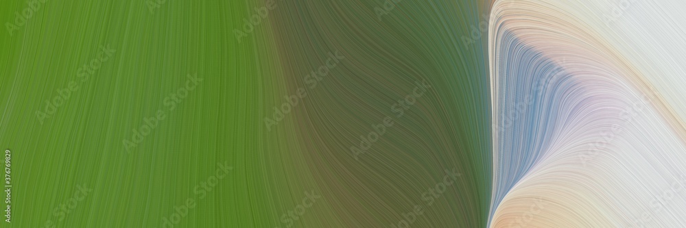 Poster abstract artistic header with dark olive green, pastel gray and light slate gray colors. fluid curve