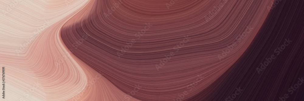 Poster abstract surreal banner with old mauve, tan and very dark pink colors. fluid curved lines with dynamic flowing waves and curves for poster or canvas