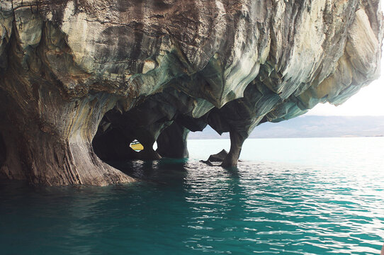 The marble caves on lago general carrera, Puerto Tranquilo, Chile