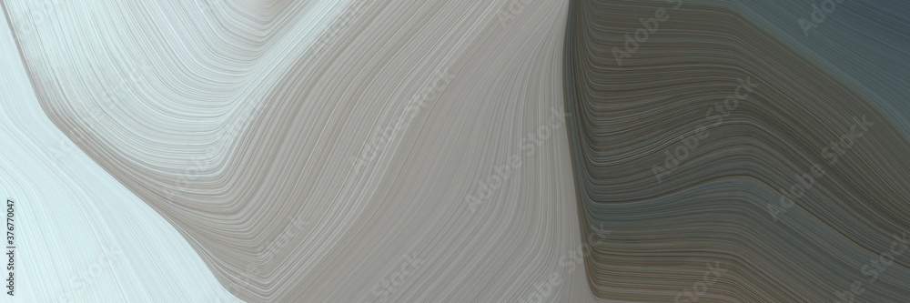 Fototapete abstract flowing header with dark gray, dark slate gray and light gray colors. fluid curved lines with dynamic flowing waves and curves for poster or canvas