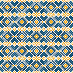 Mediterranean style ceramic tile pattern Ethnic folk ornament Colorful seamless geometric pattern Vintage oriental decorative elements background