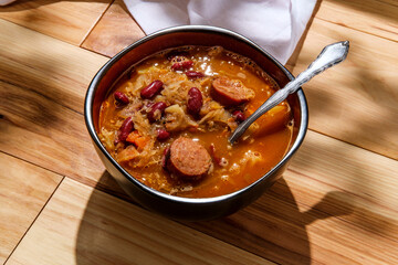 Polish Sauerkraut Kielbasa Soup