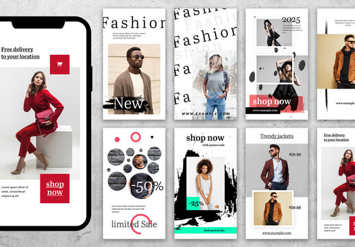Creative Fashion Social Media Story Layouts