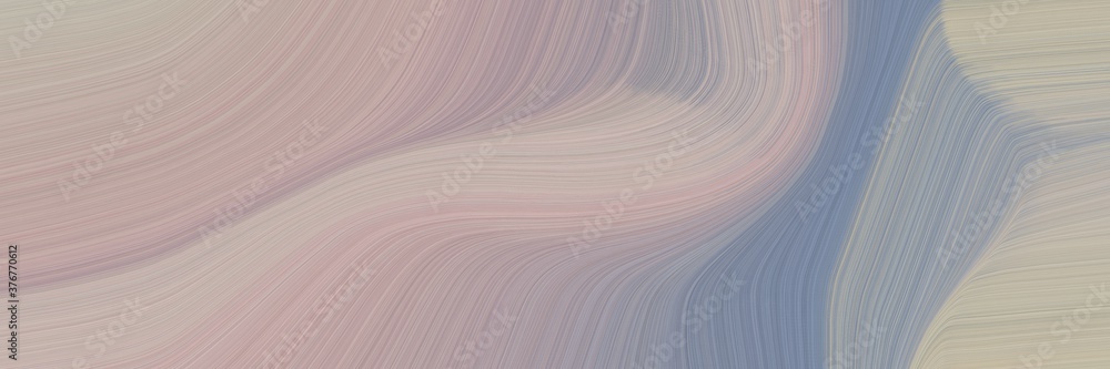 Aufkleber abstract surreal horizontal header with dark gray, light slate gray and silver colors. fluid curved 