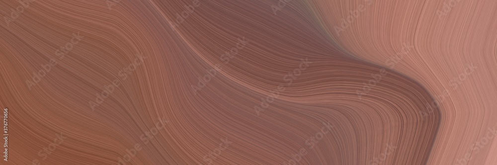 Aufkleber abstract decorative horizontal header with pastel brown, rosy brown and indian red colors. fluid cur