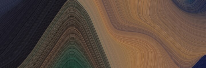 abstract colorful horizontal header with old mauve, pastel brown and very dark blue colors. fluid curved lines with dynamic flowing waves and curves for poster or canvas
