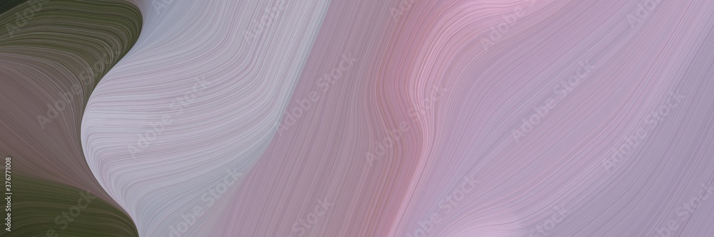 Aufkleber abstract moving designed horizontal header with pastel purple, dark slate gray and dim gray colors. fluid curved lines with dynamic flowing waves and curves for poster or canvas