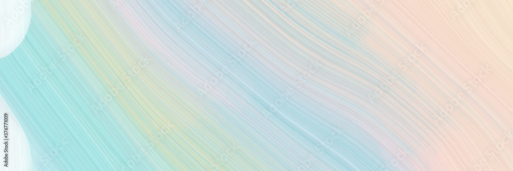 Aufkleber abstract moving designed horizontal header with light gray, light blue and powder blue colors. fluid curved lines with dynamic flowing waves and curves for poster or canvas