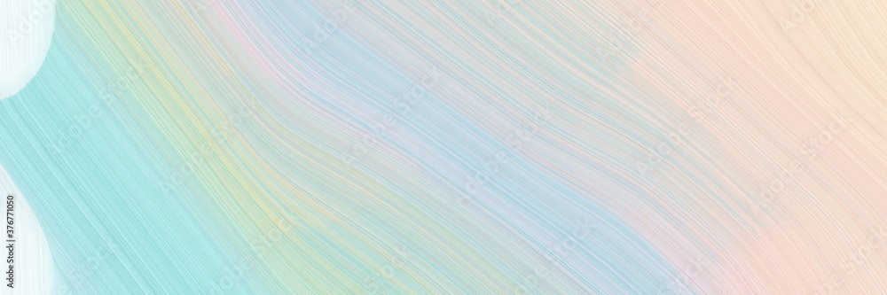 Poster abstract dynamic banner design with light gray, powder blue and lavender colors. fluid curved flowin