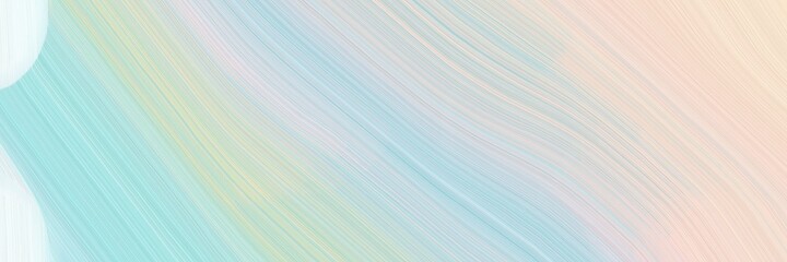 abstract moving designed horizontal header with light gray, light blue and powder blue colors. fluid curved lines with dynamic flowing waves and curves for poster or canvas