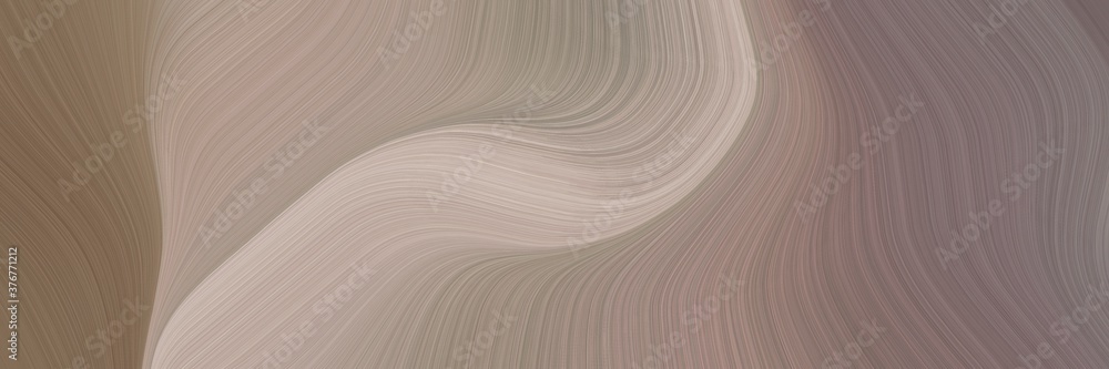 Poster abstract colorful banner with gray gray, silver and tan colors. fluid curved flowing waves and curve