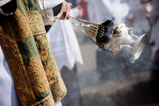 Lanterns of Frankincense during Semana Santa (Holy Week), Seville, Andalucia, Spain