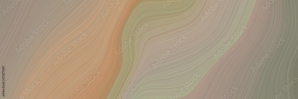 Poster abstract flowing header with rosy brown, gray gray and tan colors. fluid curved lines with dynamic flowing waves and curves for poster or canvas
