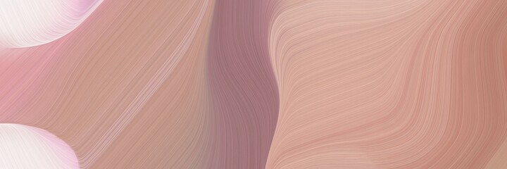 abstract artistic designed horizontal header with rosy brown, misty rose and antique fuchsia colors. fluid curved lines with dynamic flowing waves and curves for poster or canvas