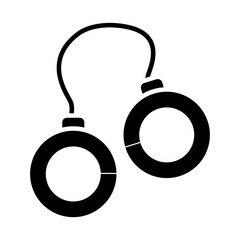 handcuffs icon image, silhouette style
