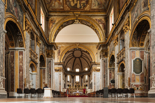 Church interior, Naples, Campania, Italy