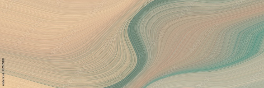 Poster abstract moving banner with tan, gray gray and slate gray colors. fluid curved lines with dynamic flowing waves and curves for poster or canvas
