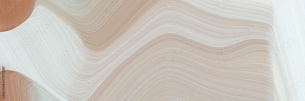 Poster abstract dynamic designed horizontal banner with pastel gray, rosy brown and lavender colors. fluid 