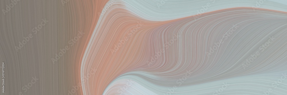 Poster abstract artistic horizontal header with dark gray, pastel blue and old lavender colors. fluid curve