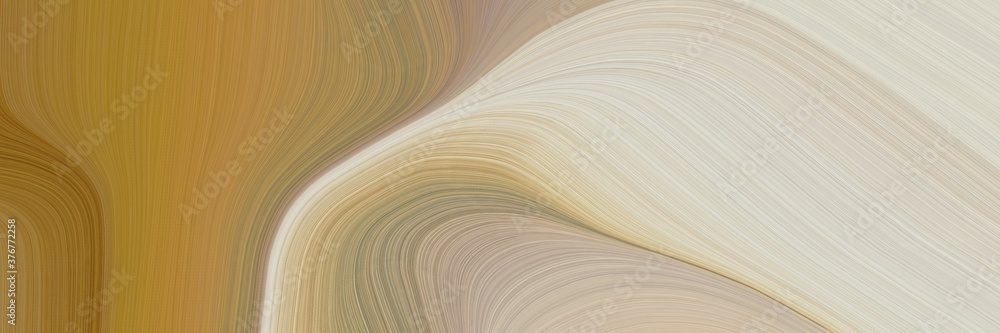 Aufkleber abstract modern banner design with pastel gray, sienna and dark khaki colors. fluid curved lines with dynamic flowing waves and curves for poster or canvas