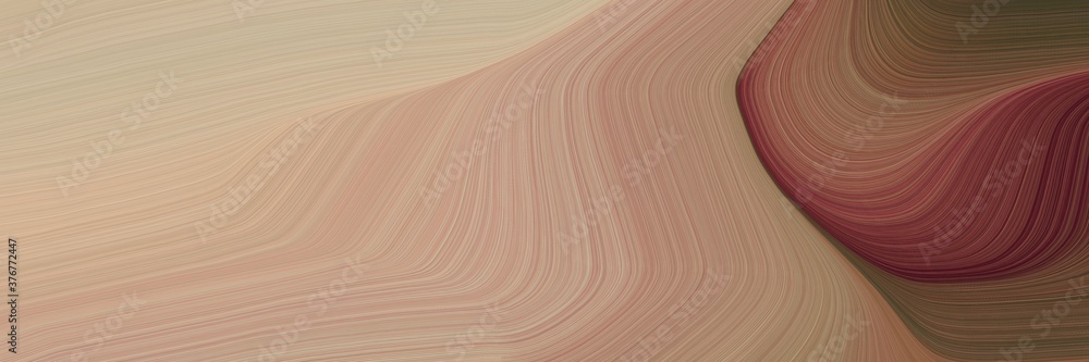 Aufkleber abstract artistic header design with rosy brown, old mauve and pastel brown colors. fluid curved flowing waves and curves for poster or canvas