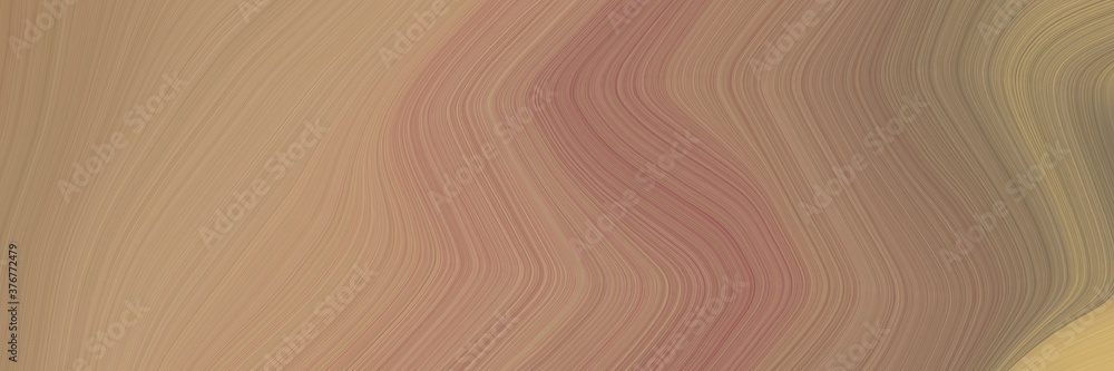 Aufkleber abstract dynamic header design with rosy brown, pastel brown and tan colors. fluid curved flowing wa