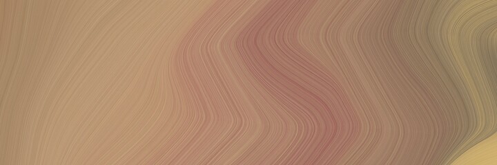 abstract dynamic header design with rosy brown, pastel brown and tan colors. fluid curved flowing waves and curves for poster or canvas