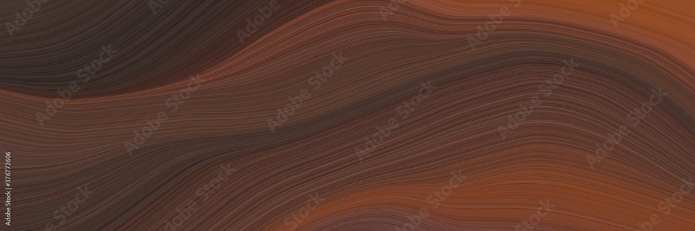 Poster abstract decorative header design with old mauve, brown and very dark pink colors. fluid curved flowing waves and curves for poster or canvas