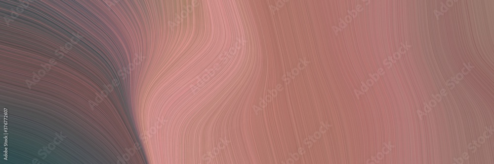Poster abstract moving banner with antique fuchsia, rosy brown and dark slate gray colors. fluid curved lin