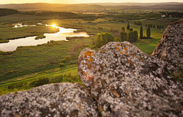 Inner lake of Tihany, Hungary in summer