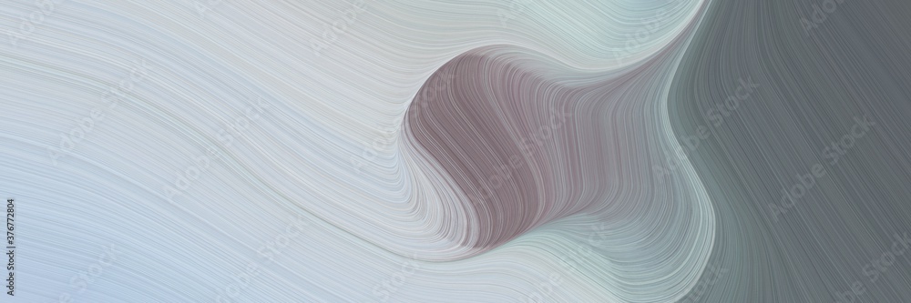 Leinwandbilder abstract flowing header design with pastel blue, dim gray and light gray colors. fluid curved lines with dynamic flowing waves and curves for poster or canvas