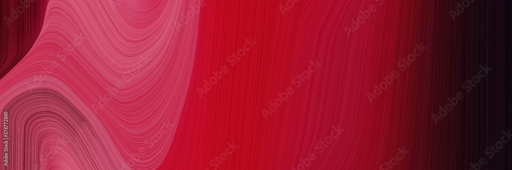 Leinwandbilder abstract colorful banner design with firebrick, very dark pink and indian red colors. fluid curved lines with dynamic flowing waves and curves for poster or canvas