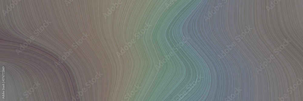 Fototapete abstract modern banner with old lavender, light slate gray and old mauve colors. fluid curved lines 