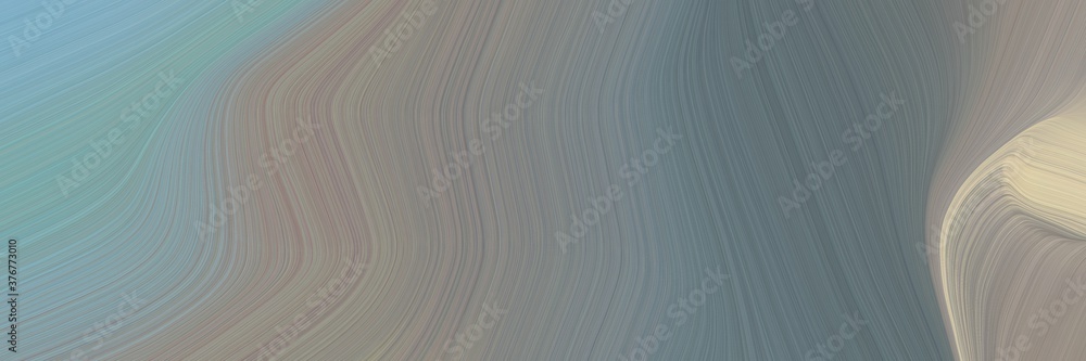 Leinwandbilder abstract modern horizontal banner with gray gray, dark gray and pastel gray colors. fluid curved lin