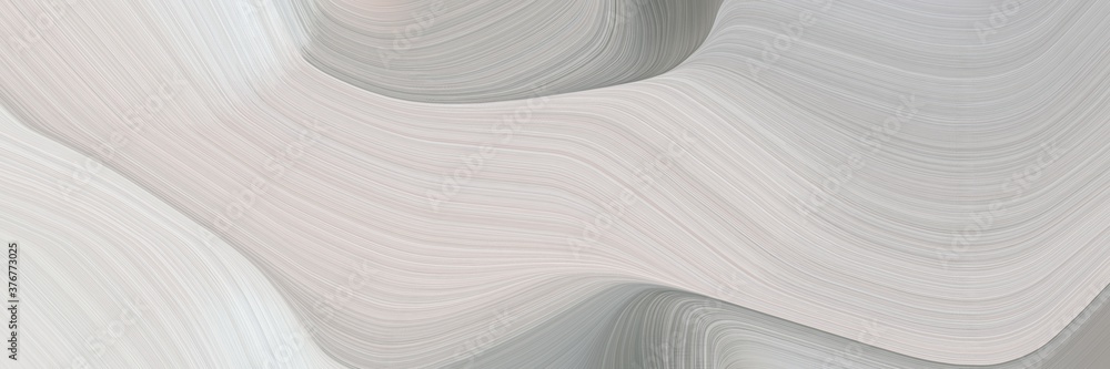 Leinwandbilder abstract surreal designed horizontal header with pastel gray, gray gray and dark gray colors. fluid curved lines with dynamic flowing waves and curves for poster or canvas