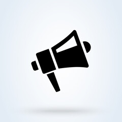 Bullhorn or Megaphone icon or logo. Loudspeaker and Promotion concept. Speaker and sales promotions illustration.