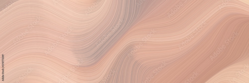 Poster abstract artistic designed horizontal header with tan, baby pink and rosy brown colors. fluid curved