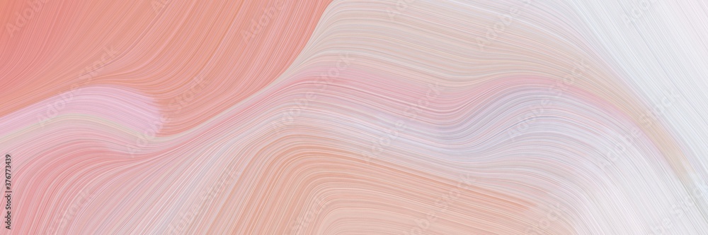 Aufkleber abstract surreal horizontal banner with baby pink, lavender and dark salmon colors. fluid curved lin
