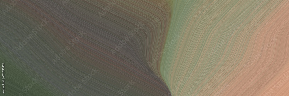 Aufkleber abstract surreal header design with dim gray, dark olive green and rosy brown colors. fluid curved f